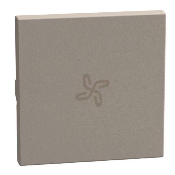 lightable key cover with fan symbol, 2 modules stone, axial
