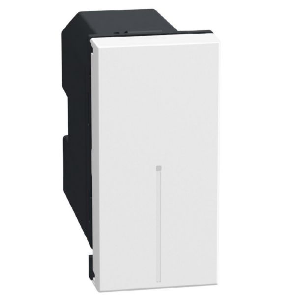 Flush-mounting wireless Light control. 3V battery power supply - 1 module - white