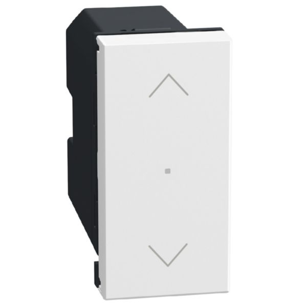 Flush-mounting shutter wireless switch - 3V battery power supply - 1 module - white
