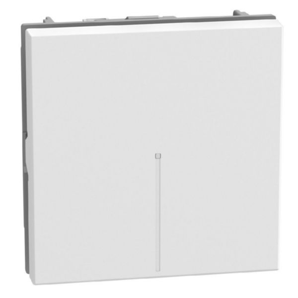 1-way 1P 10AX 2 modules white, axial, lightable, automatic terminals
