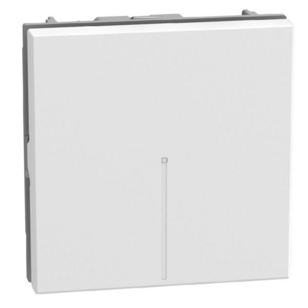 4-way switch 1P 10AX 2 modules white, axial, lightable, screw & plate terminals