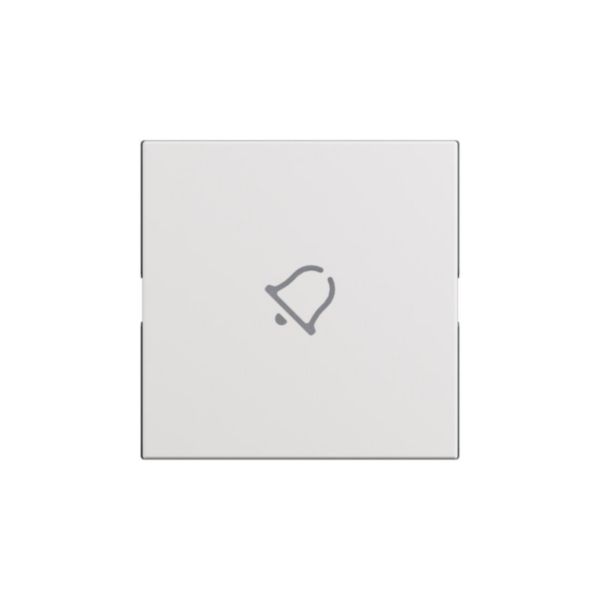 Axial pushbutton 1P (NO) 10 A 250 V with BELL symbol - automatic terminals - 2 modules