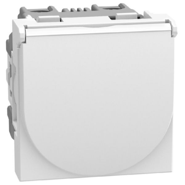 German standard socket 2P+E 16 A 250 V - with flap - 2 modules - for Greece - white