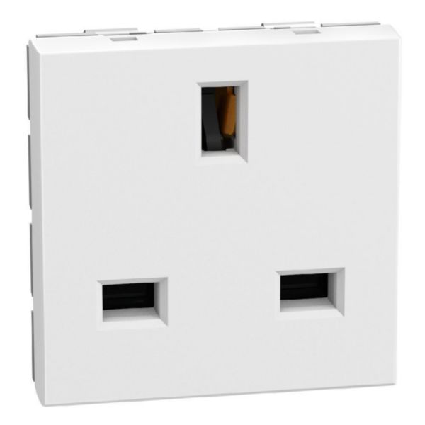 British standard socket 2 P+E 13 A 250 V - 2 modules - white