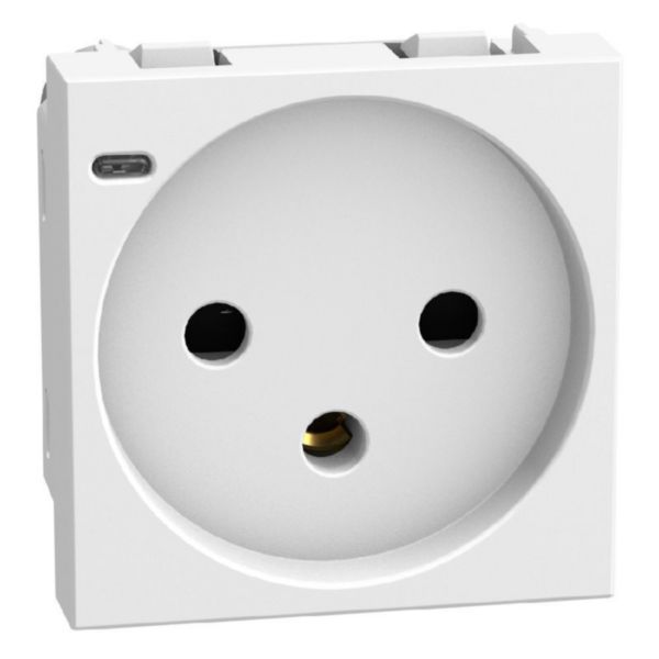 Israeli standard socket 2 P+E 10/16 A 250 V socket - 2 modules - white
