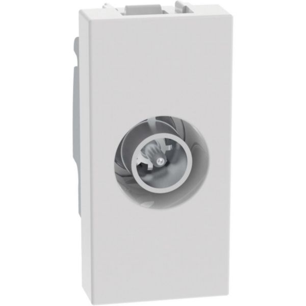 Direct coaxial socket - 1 module - white