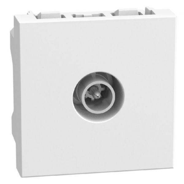 Direct coaxial socket - 2 modules - white