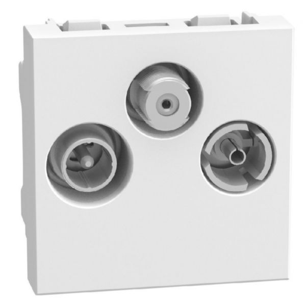Star demixed TV-R-SAT sockets - 2 modules - white
