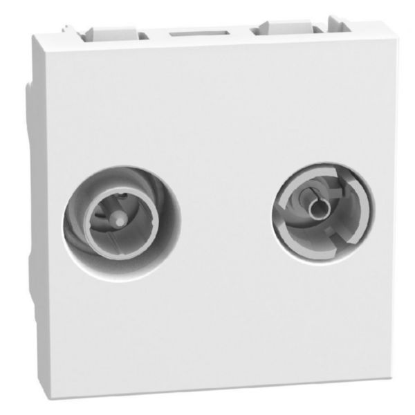 Star demixed TV-SAT sockets - 2 modules - white