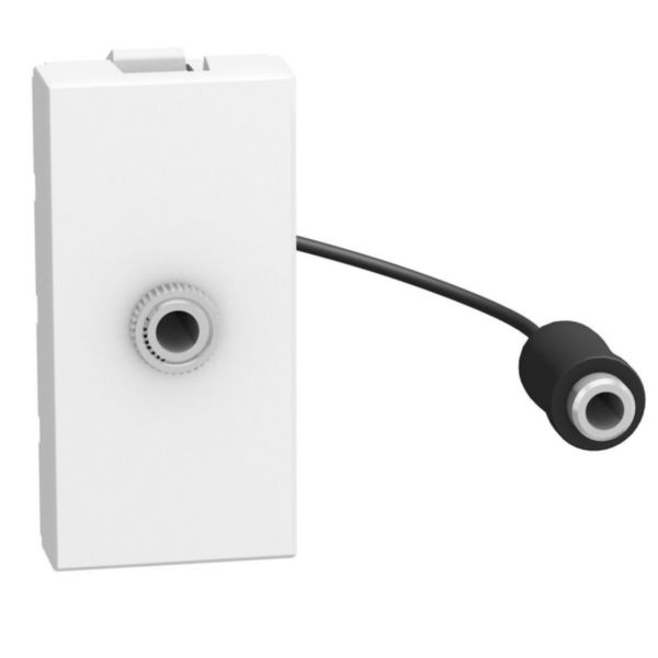 Connector jack 3.5mm - 1 module - white