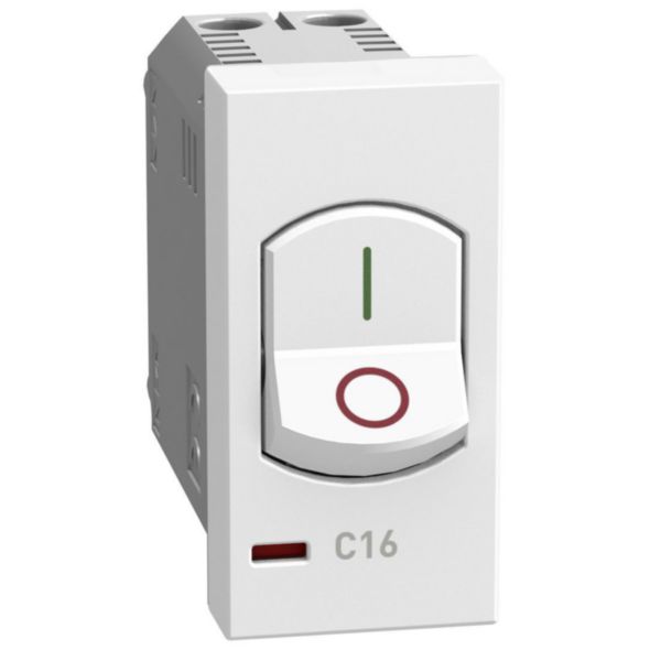 Thermal magnetic circuit breaker - 16A 230 Vac - white