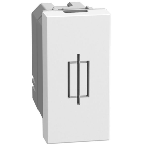 Fuse-carrier for 5 x 20 and 6.3 x 32 fuse - 1 module - white