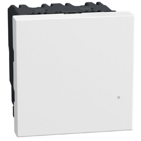 Dimmer/switch without neutral. Power supply 110-230 Vac - 2 modules - white