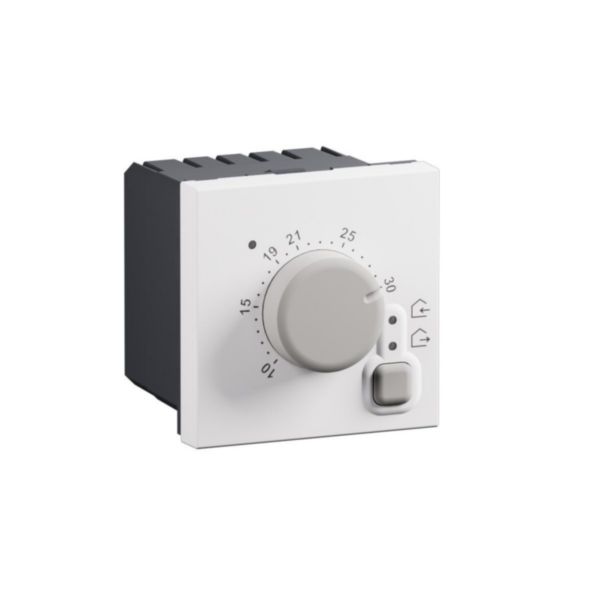 Electronic room thermostat - 2 modules - white