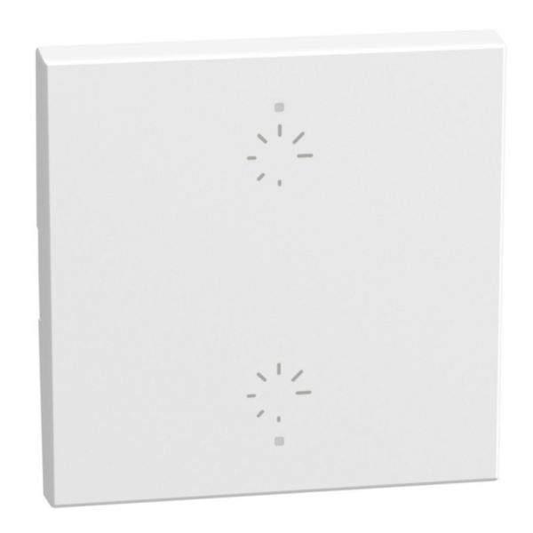 2 functions silk-screen printed Key cover with symbol 2 Dimmer - 2 modules - white