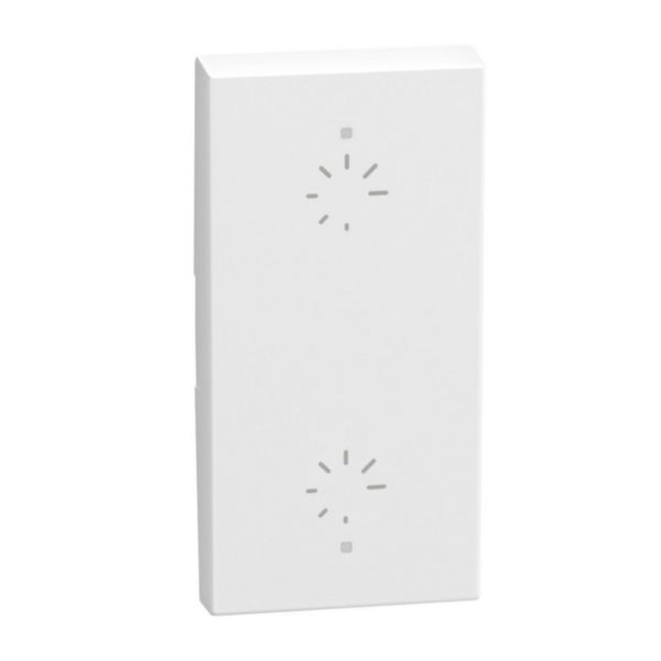 2 functions silk-screen printed Key cover with symbol 2 Dimmer - 1 module - white
