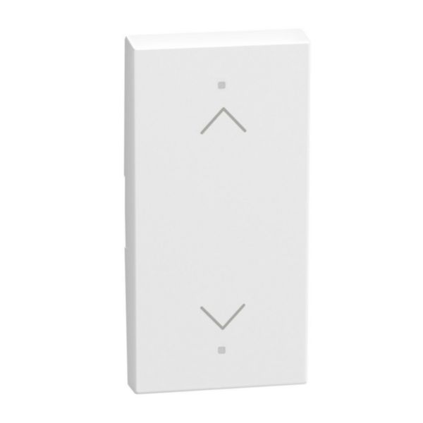 2 functions silk-screen printed Key cover with symbol Up - down - 1 module - white