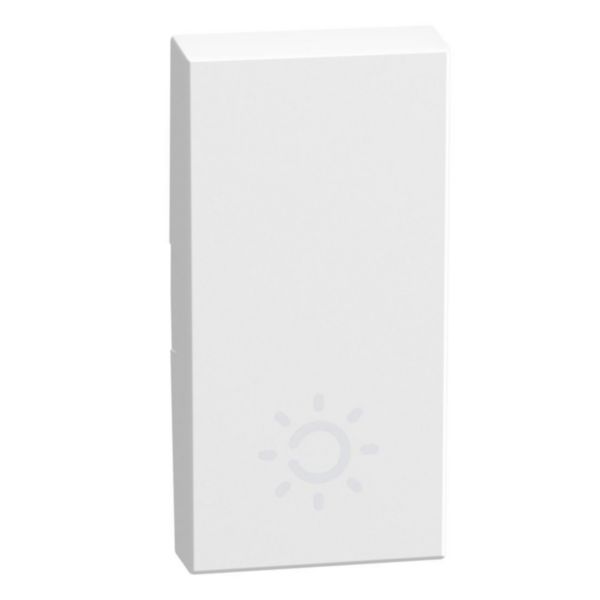 lightable key cover with lamp symbol, 1 module white, rocker