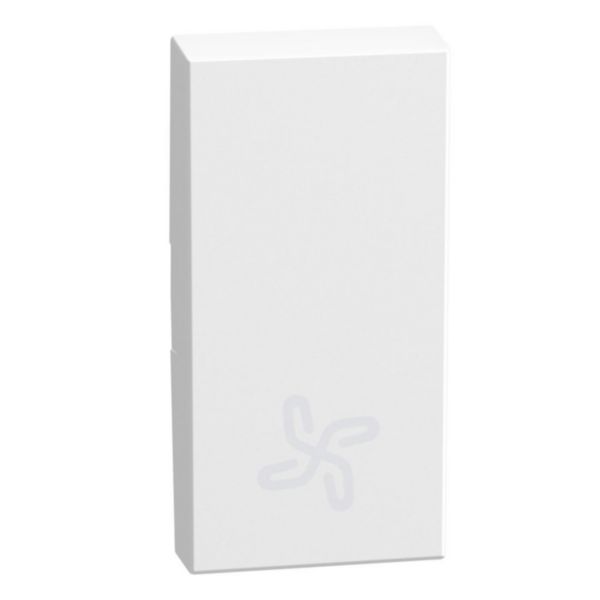 lightable key cover with key symbol, 1 module white, rocker
