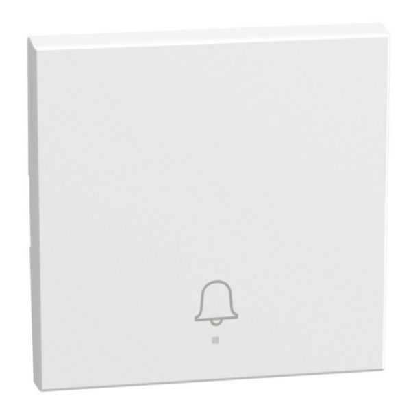 1 function silk-screen printed Key cover with symbol Doorbell - 2 modules - white