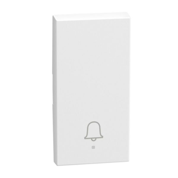 1 function silk-screen printed Key cover with symbol Doorbell - 1 module - white