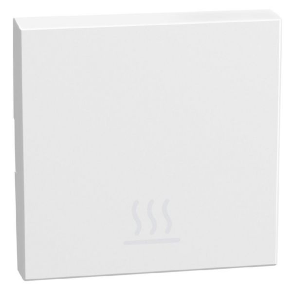lightable key cover with heater symbol, 2 modules white, rocker