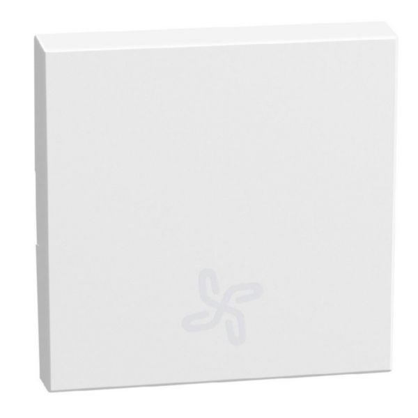 lightable key cover with fan symbol, 2 modules white, rocker