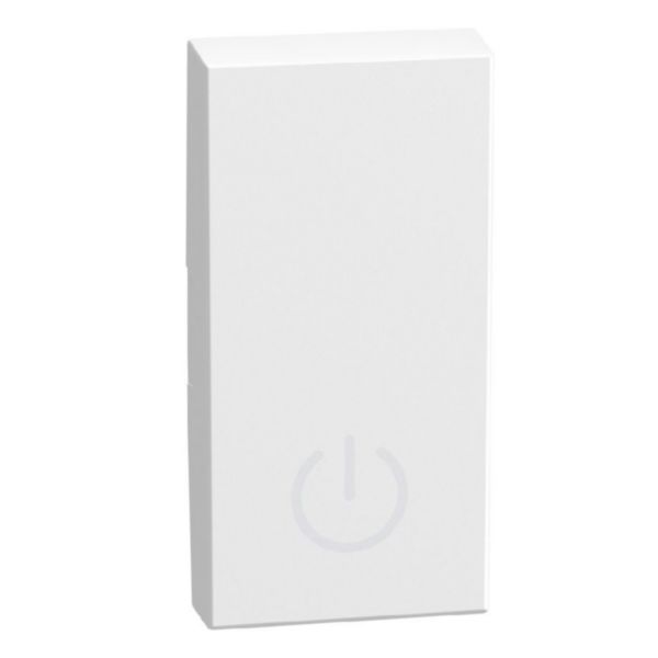lightable key cover with boyler symbol, 1 module white, rocker