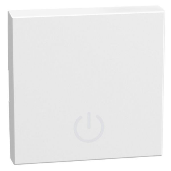 lightable key cover with boyler symbol, 2 modules white, rocker