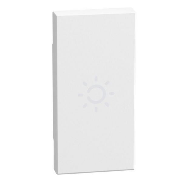 lightable key cover with lamp symbol, 1 module white, axial