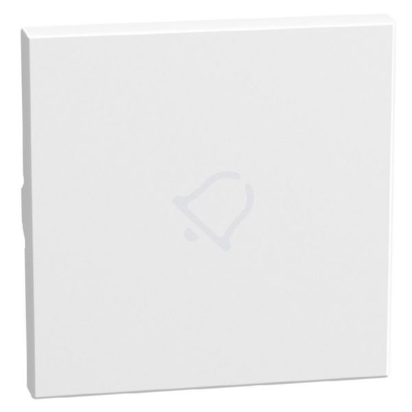lightable key cover with bell symbol, 2 modules white, axial