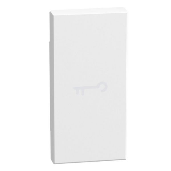 lightable key cover with key symbol, 1 module white, axial