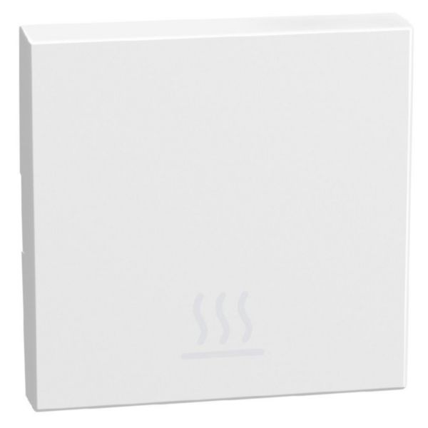 lightable key cover with heater symbol, 2 modules white, axial