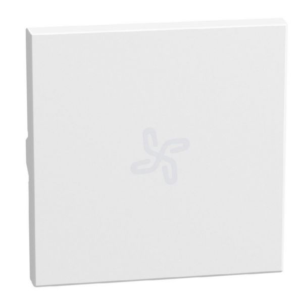 lightable key cover with fan symbol, 2 modules white, axial