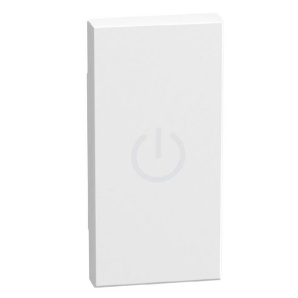 lightable key cover with boyler symbol, 1 module white, axial
