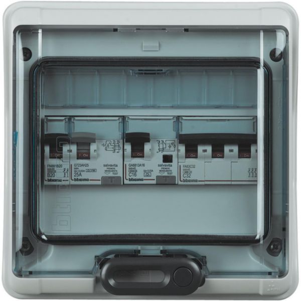 IDROBOARD resin wall-mounting switchboard IP65 for 8 modules