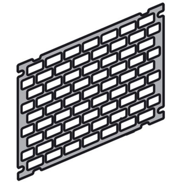 Fastening drilled panel for 18 modules IDROBOARD switchboards