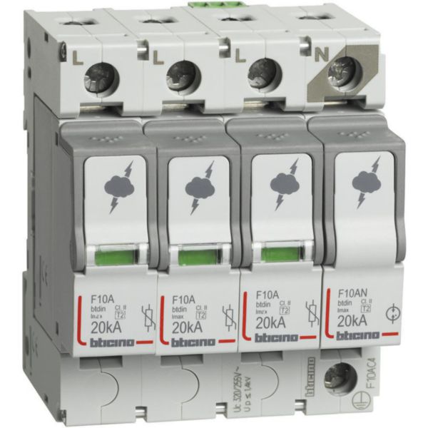 SPD - 3P+N - Type T2 - Imax=20kA - Up=1.2kV - Uc=320Vac - 4 modules
