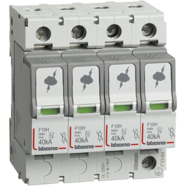 SPD - 4P - Type T2 - Imax=40kA - Up=1.7kV - Uc=320Vac - 4 modules