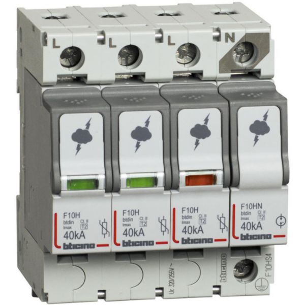 SPD - 3P+N - Type T2 - Imax=40kA - Up=1.7kV - Uc=320Vac - 4 modules