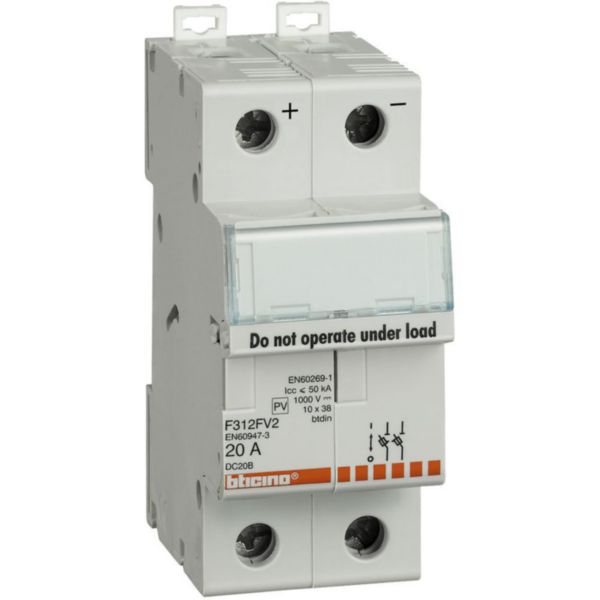 Fuse carrier 1P for photovoltaic - Vn= 1000Vdc