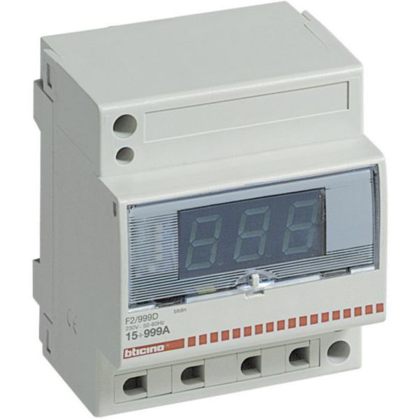 Digital voltmeter/amperometer digitale for DIN35 rail - 4 modules