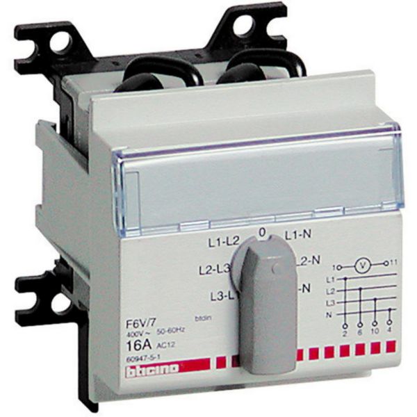 Voltmetric changeover switch 7 position for digital or analogue voltmeter