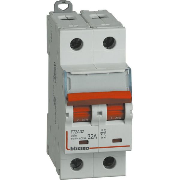 Disconnector - accessoriables with contacts and releases In=32A - 2P - 2 modules