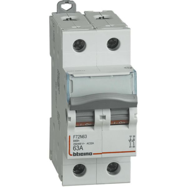 Disconnector - In=63A - 2P - 2 modules