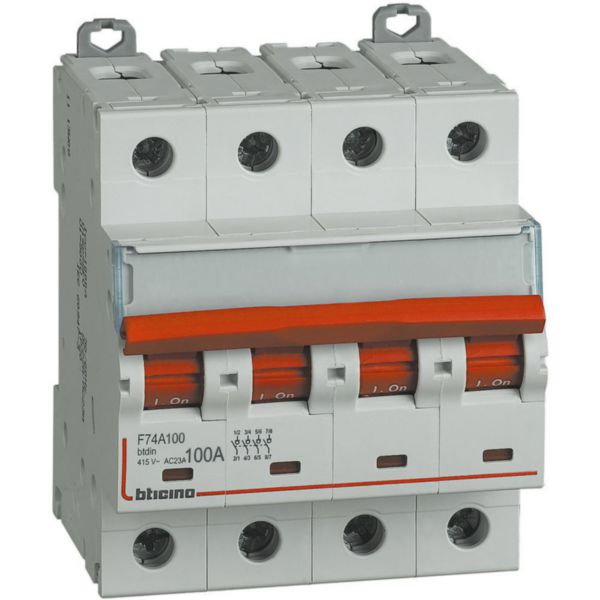 Disconnector - accessoriables with contacts and releases In=100A - 4P - 6 modules