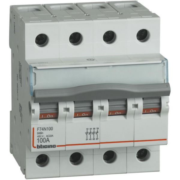 Disconnector - In=100A - 4P - 4 modules