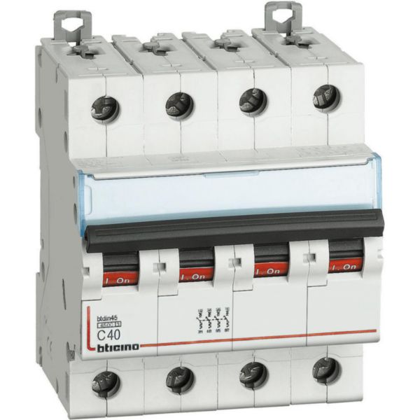 BTDIN45 - 4P Mcb curve C - In= 40A - Icn= 4.5kA - Vn= 400Vac