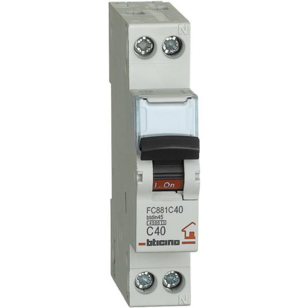 BTDIN RS - 1P+N Mcb curve C - 4.5kA - 230V - In=40A