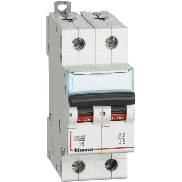 BTDIN100 - 2P Mcb curve Z - In= 16A - Icn= 10kA - Vn= 400Vac